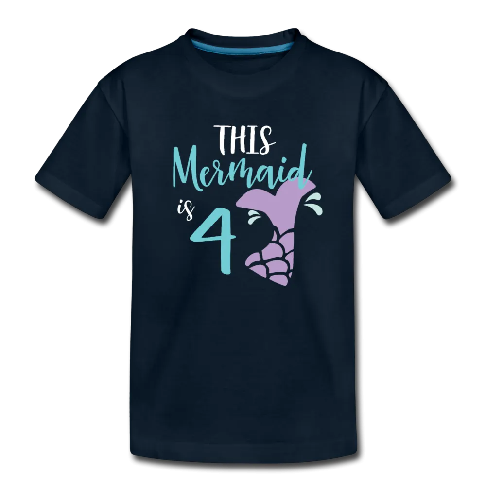 4th Birthday Girl Mermaid Shirt, Toddler Premium T-Shirt