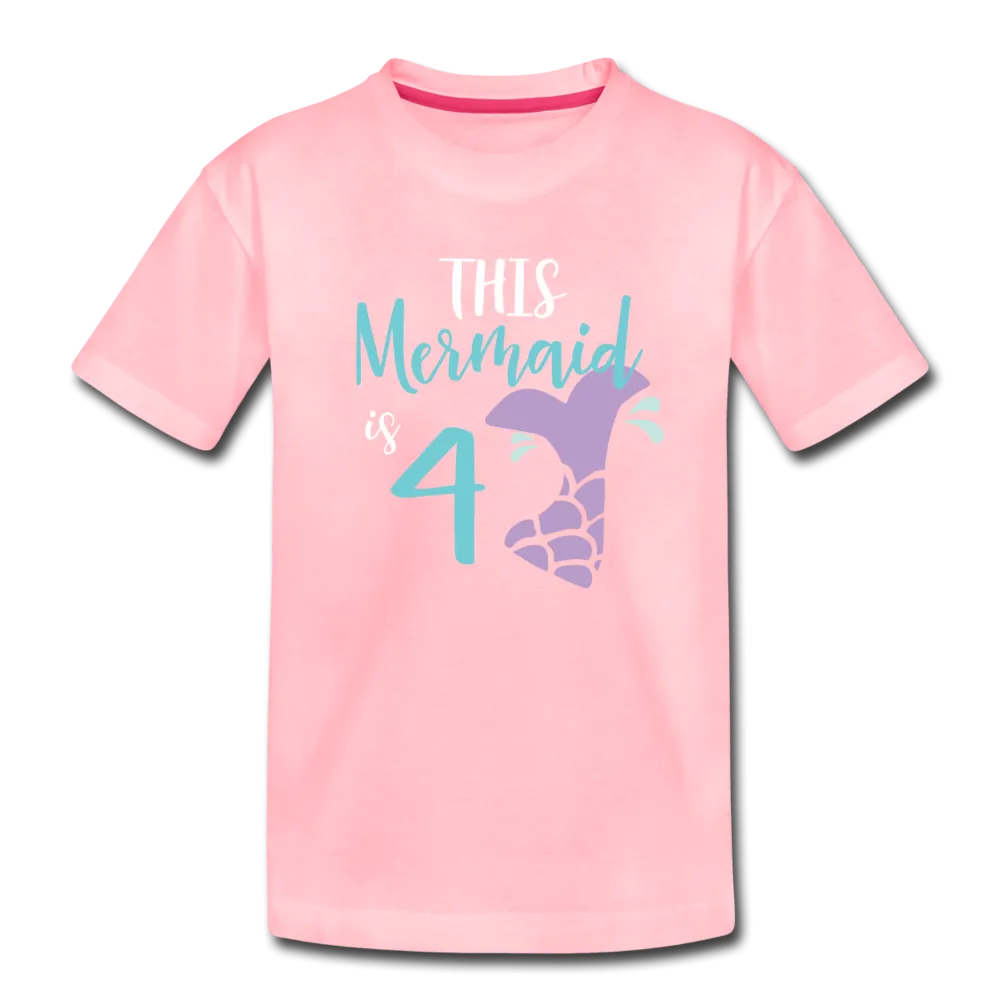 4th Birthday Girl Mermaid Shirt, Toddler Premium T-Shirt