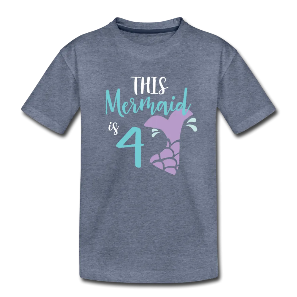 4th Birthday Girl Mermaid Shirt, Toddler Premium T-Shirt
