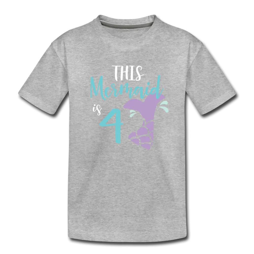 4th Birthday Girl Mermaid Shirt, Toddler Premium T-Shirt