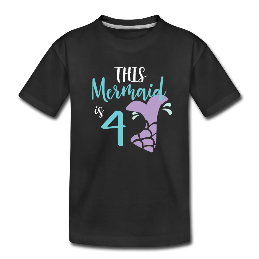 4th Birthday Girl Mermaid Shirt, Toddler Premium T-Shirt