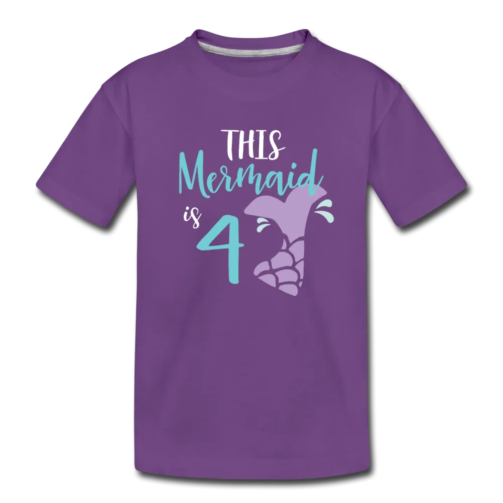 4th Birthday Girl Mermaid Shirt, Toddler Premium T-Shirt