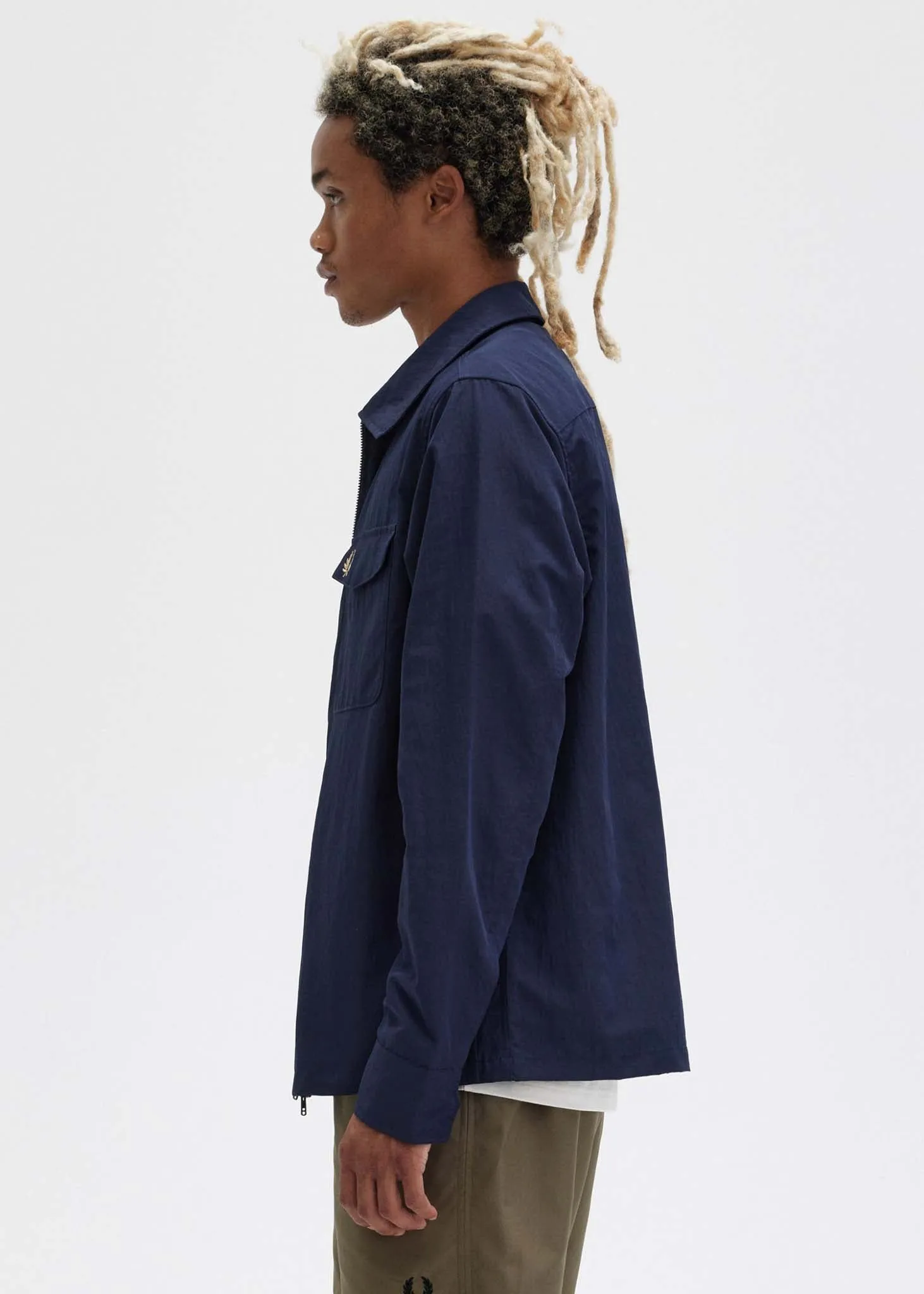 A Zip overshirt - navy