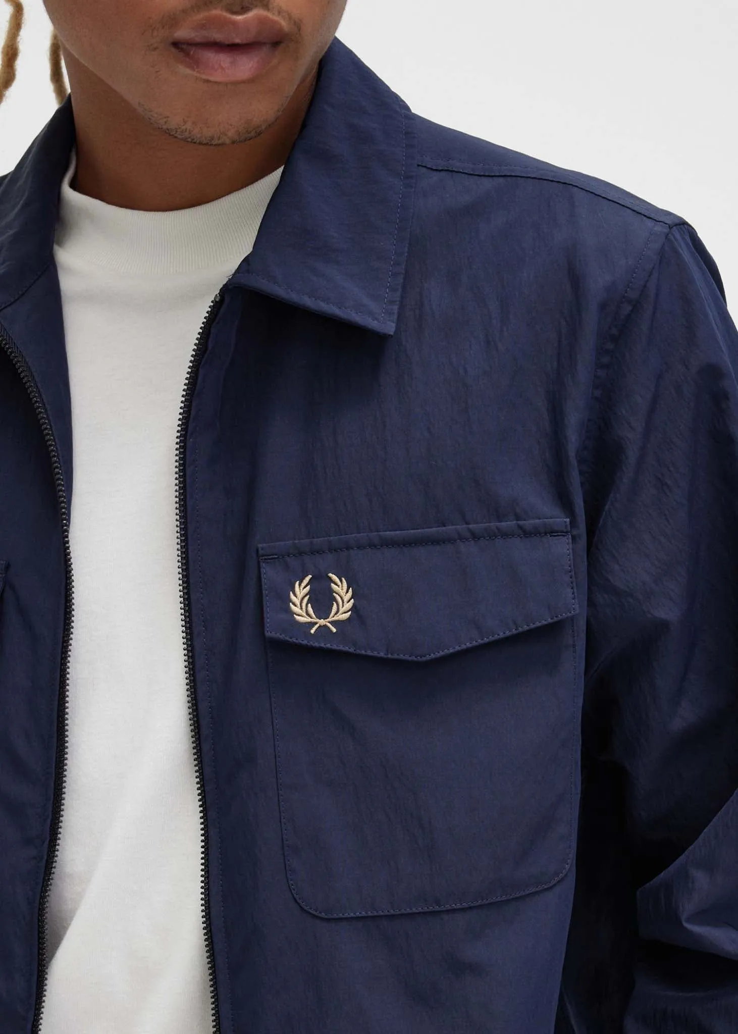 A Zip overshirt - navy