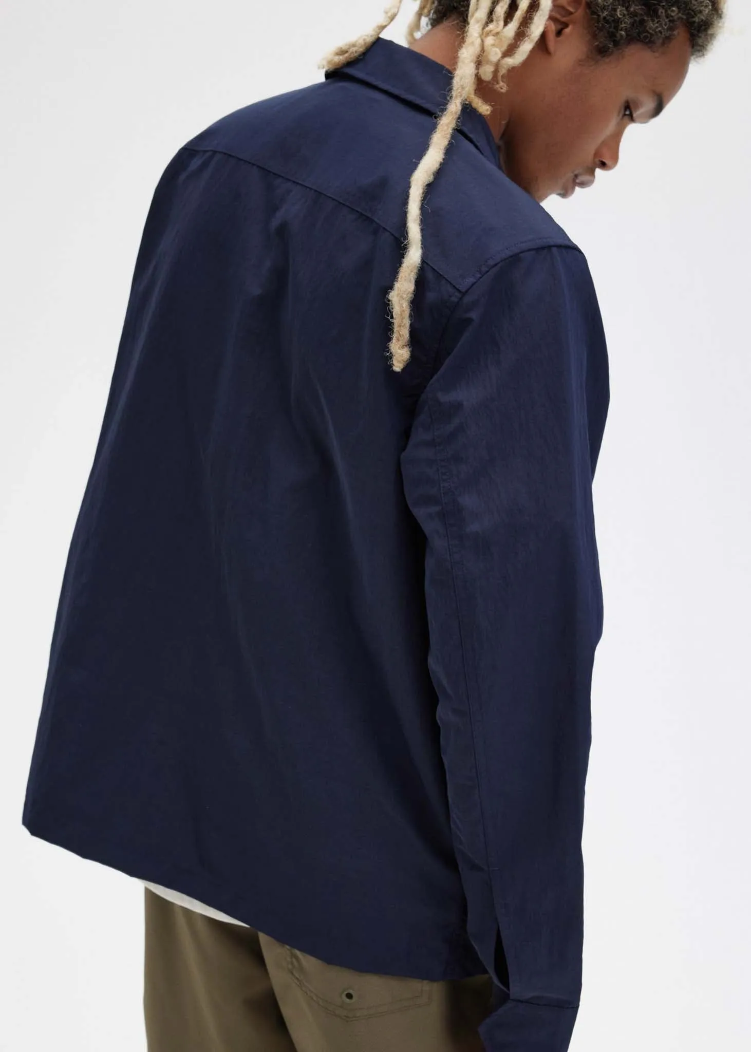 A Zip overshirt - navy