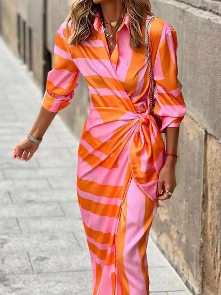 Amira  Printed Wrap Dress