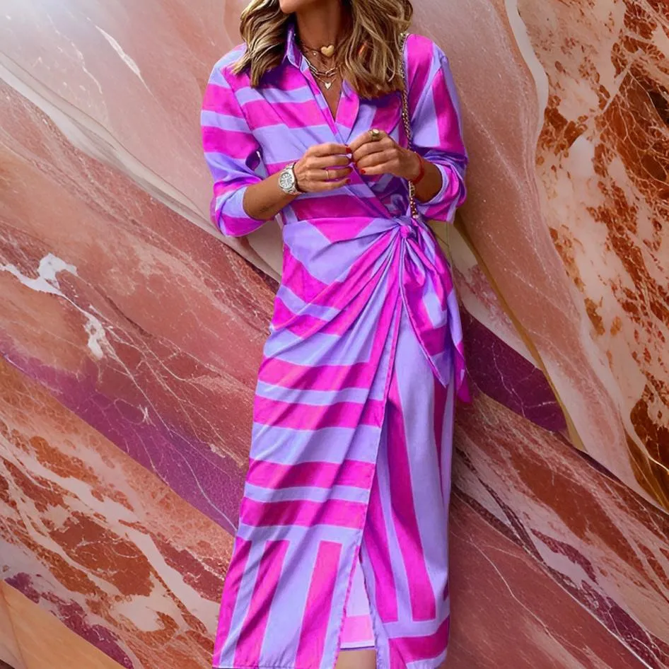 Amira  Printed Wrap Dress