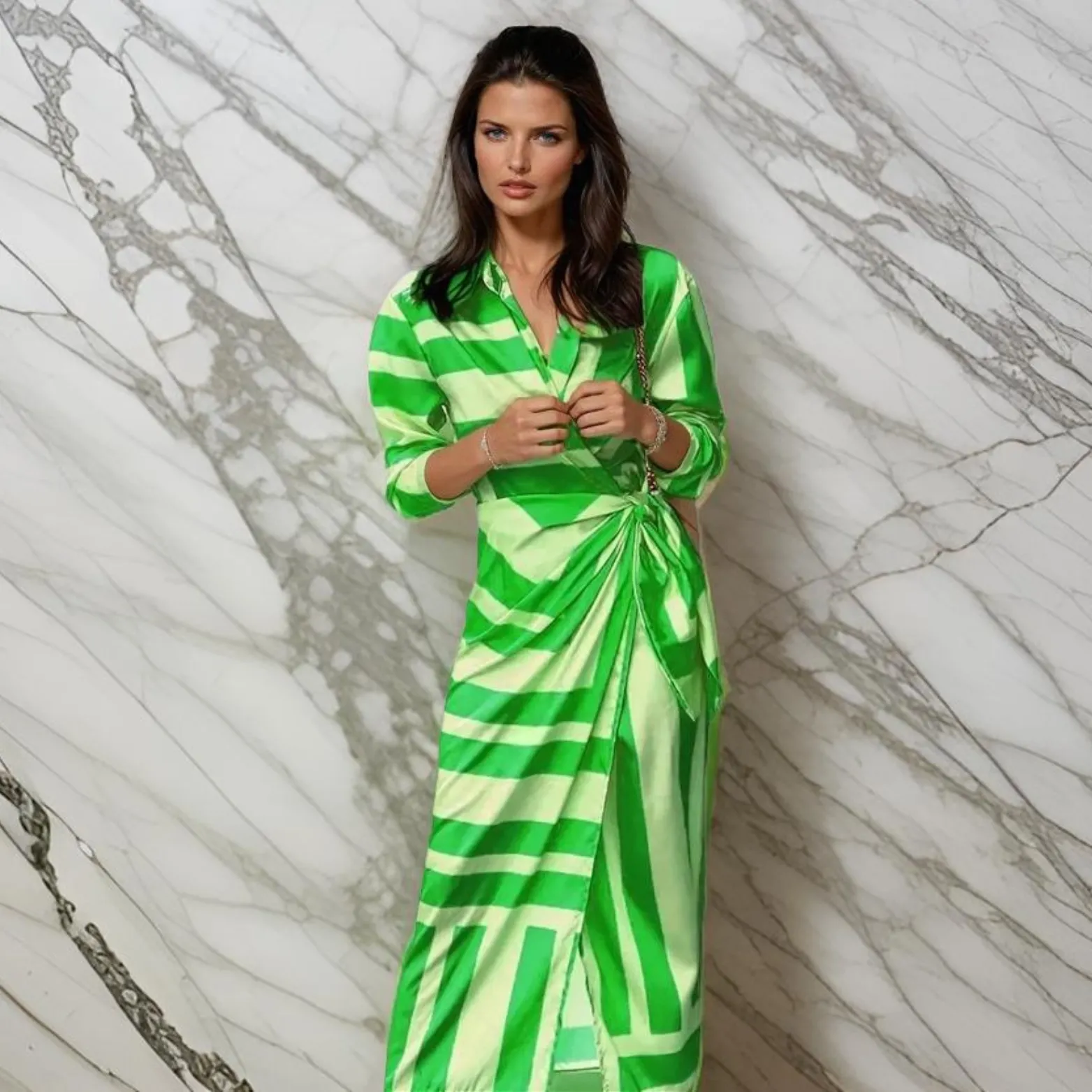 Amira  Printed Wrap Dress