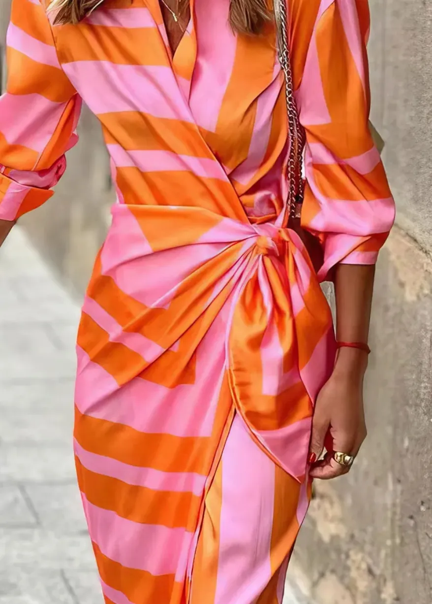 Amira  Printed Wrap Dress