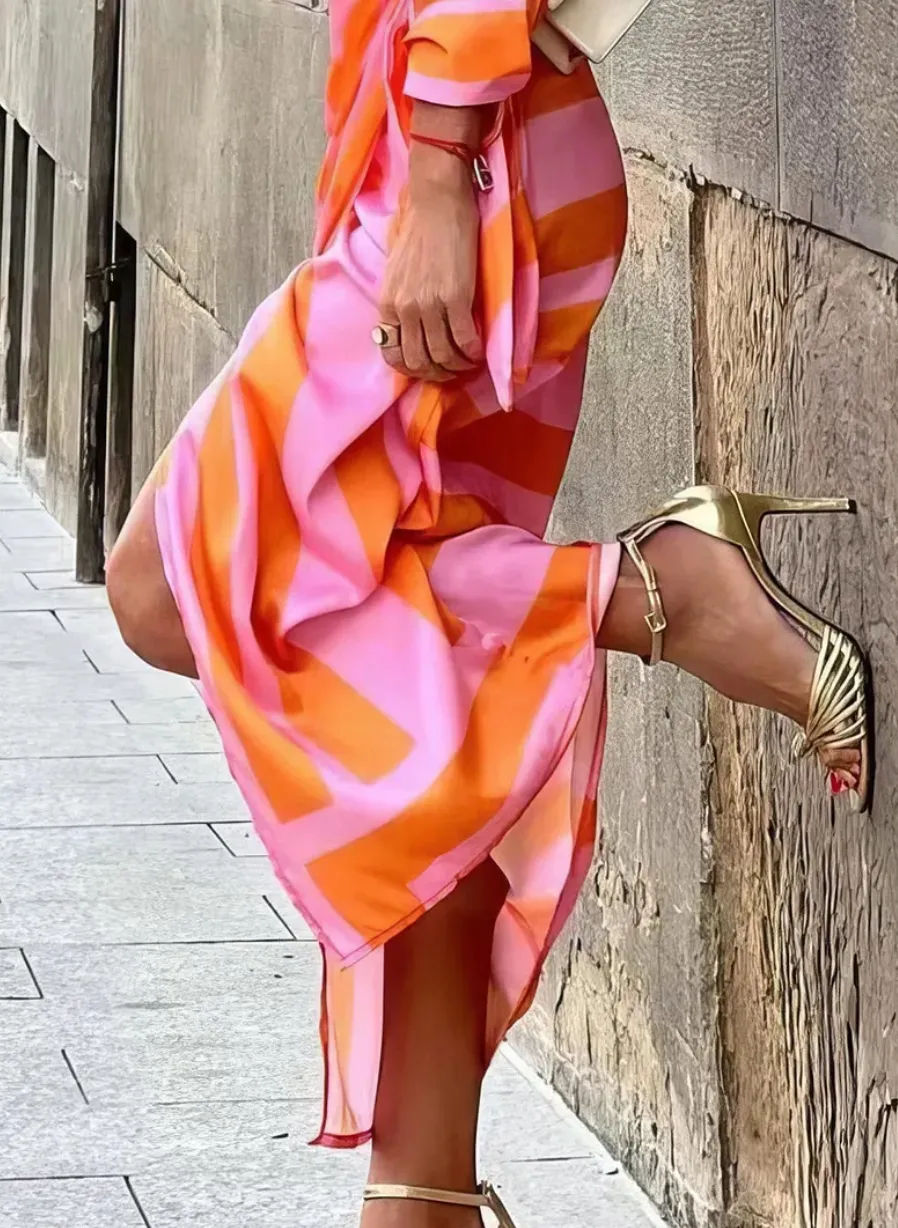 Amira  Printed Wrap Dress