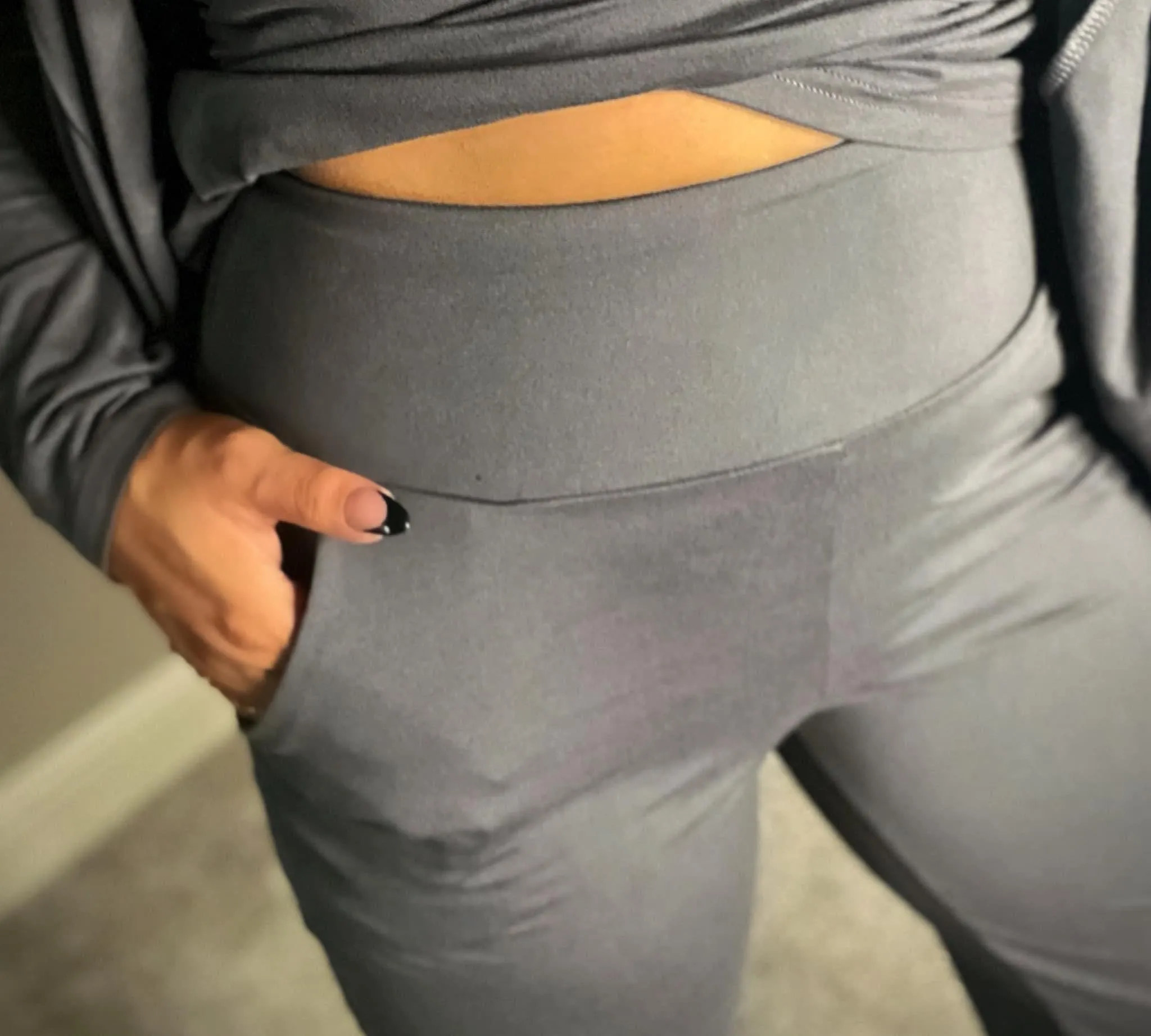 Anchored Arrows Cozy Core YOGA PANTS in charcoal