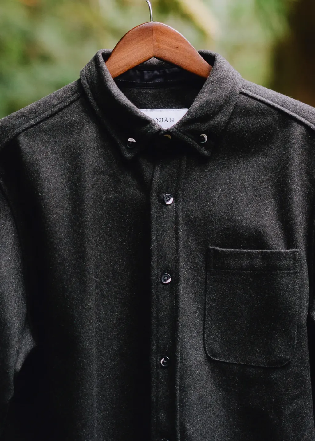 ANIÁN - 17oz Modern Melton Wool - Charcoal