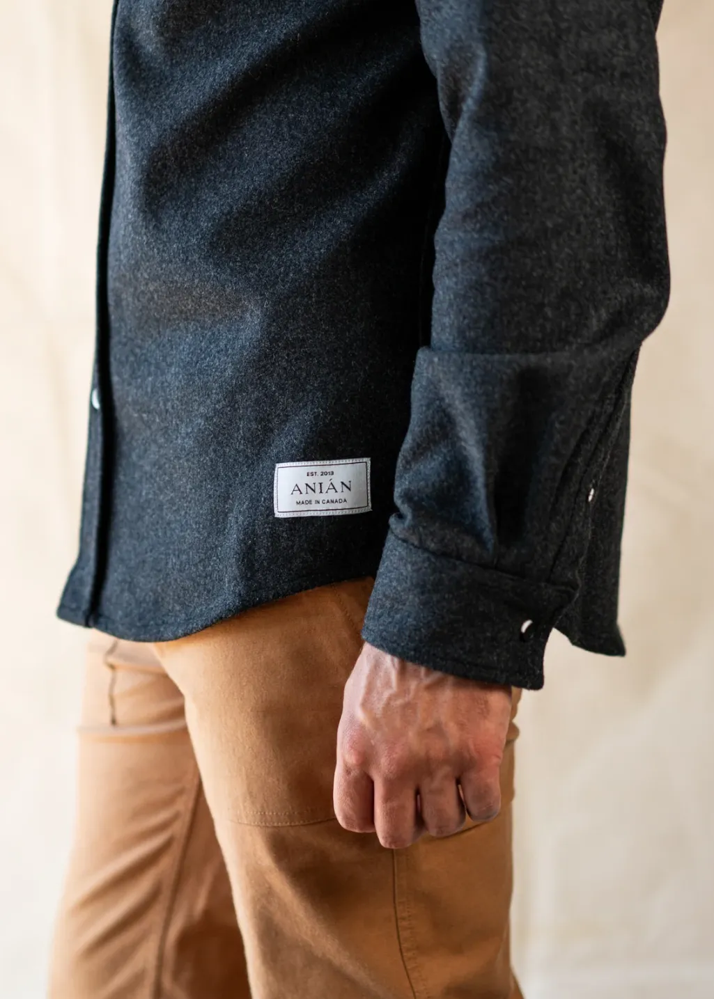 ANIÁN - 17oz Modern Melton Wool - Charcoal