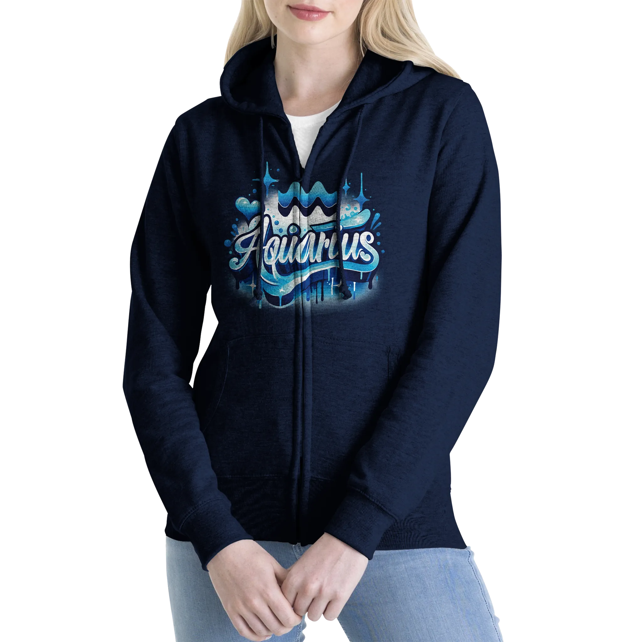 AQUARIUS_ Zodiac Sign/ Premium Unisex Zip Hoodies|