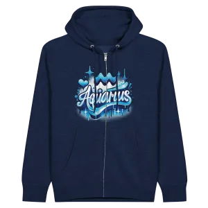AQUARIUS_ Zodiac Sign/ Premium Unisex Zip Hoodies|