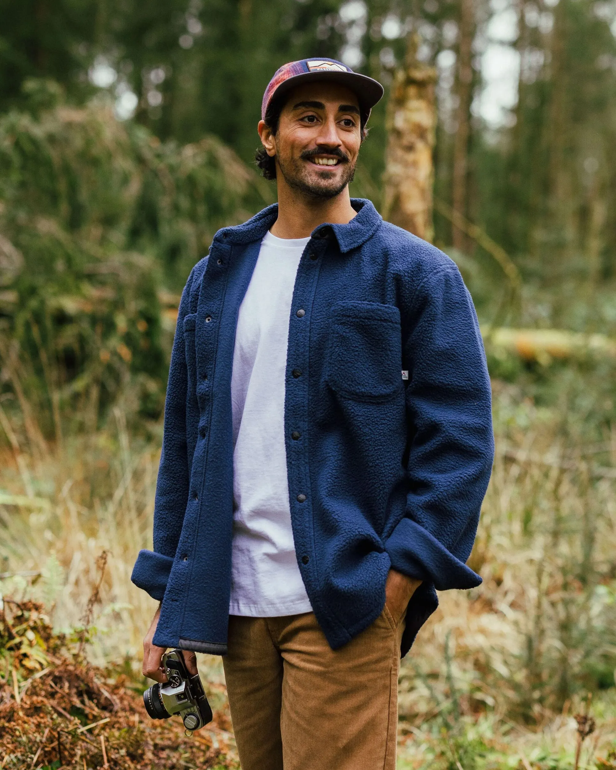 Backcountry Recycled Sherpa Fleece Shirt - Rich Navy