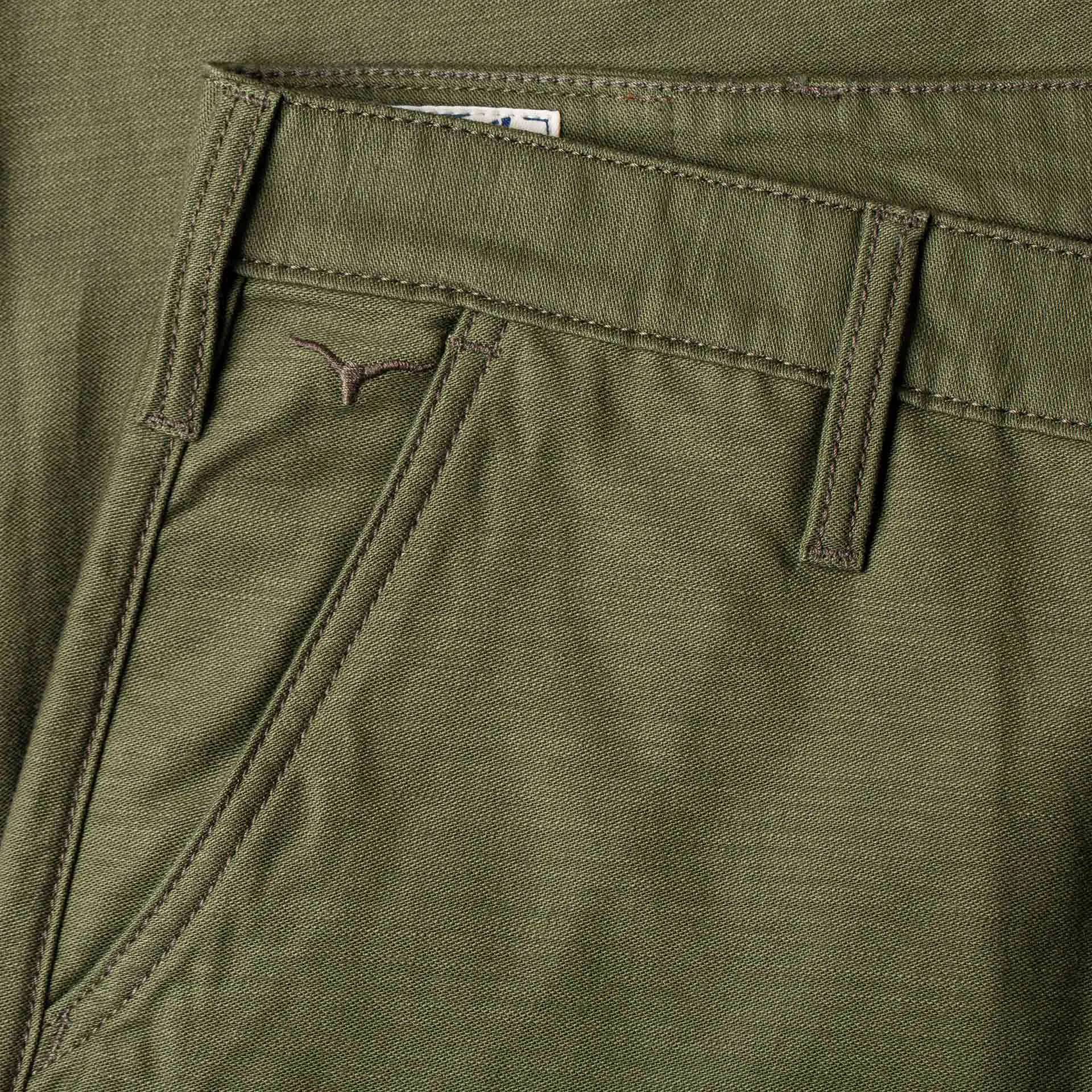 BC-01 TAPERED CHINO 10 oz. olive drab military twill