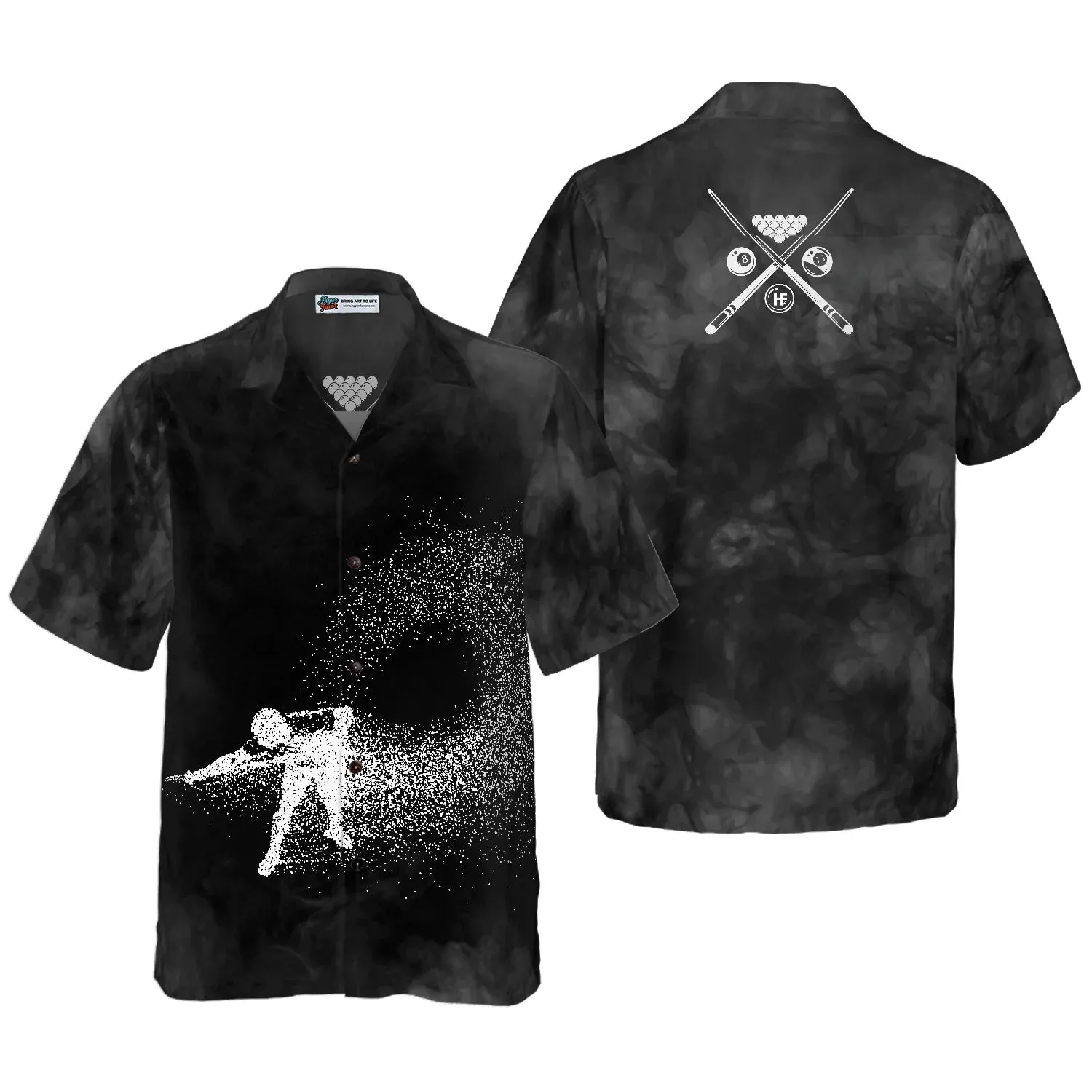 Billiards On Smoke Background Hawaiian Shirt - Best Gift For Husband, Boyfriend