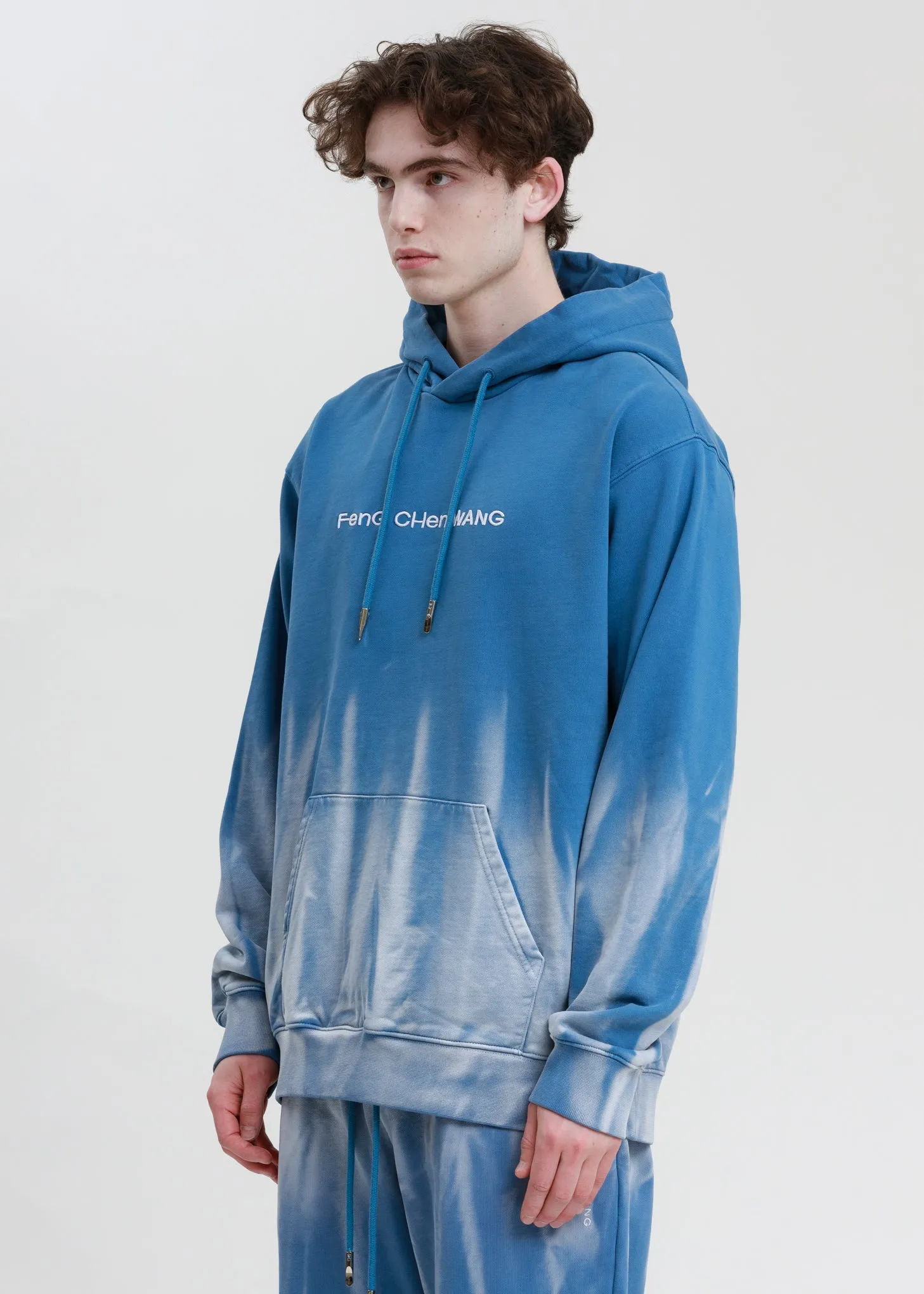 Blue with Gradient Tie Dye Hoodie