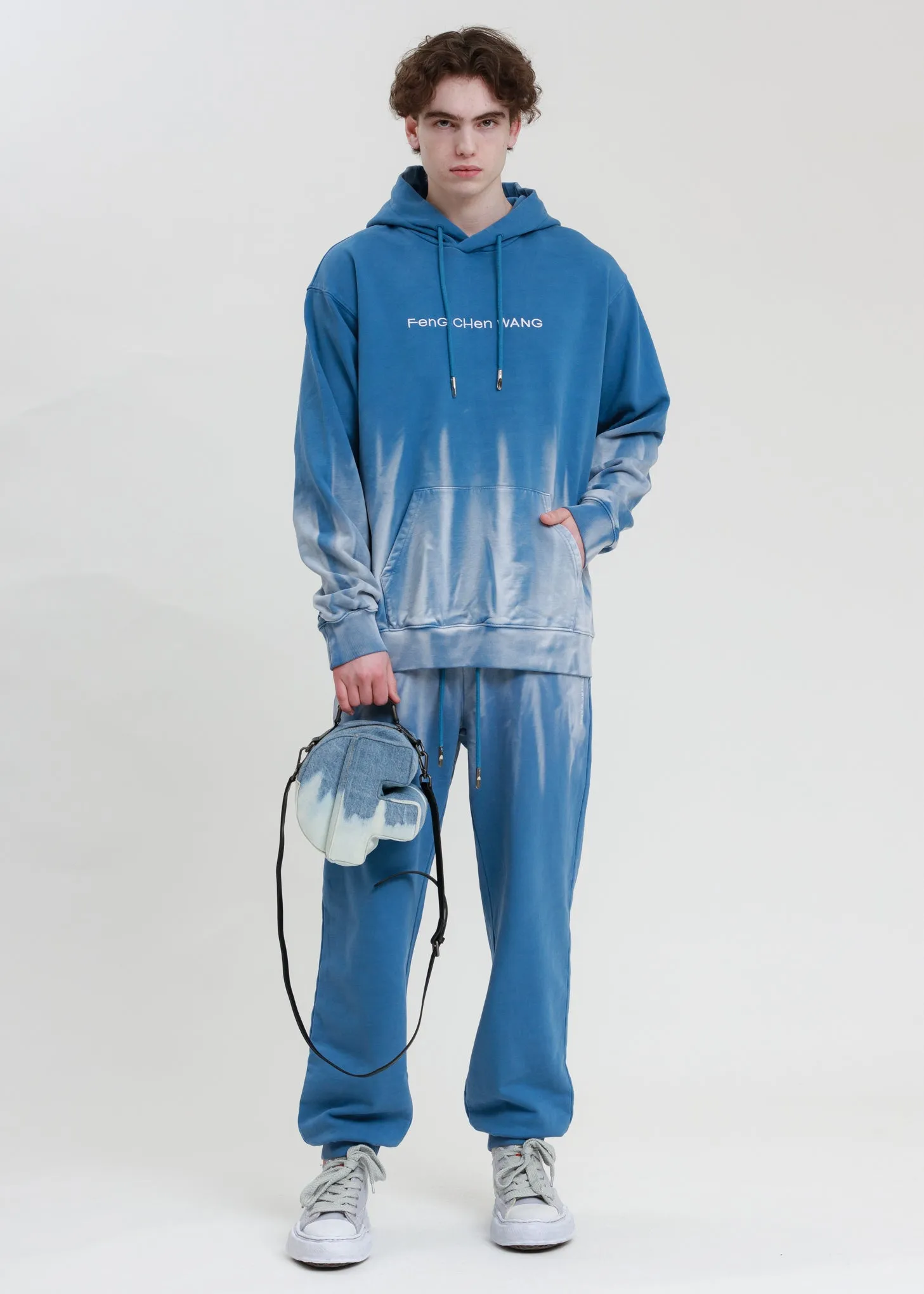 Blue with Gradient Tie Dye Hoodie