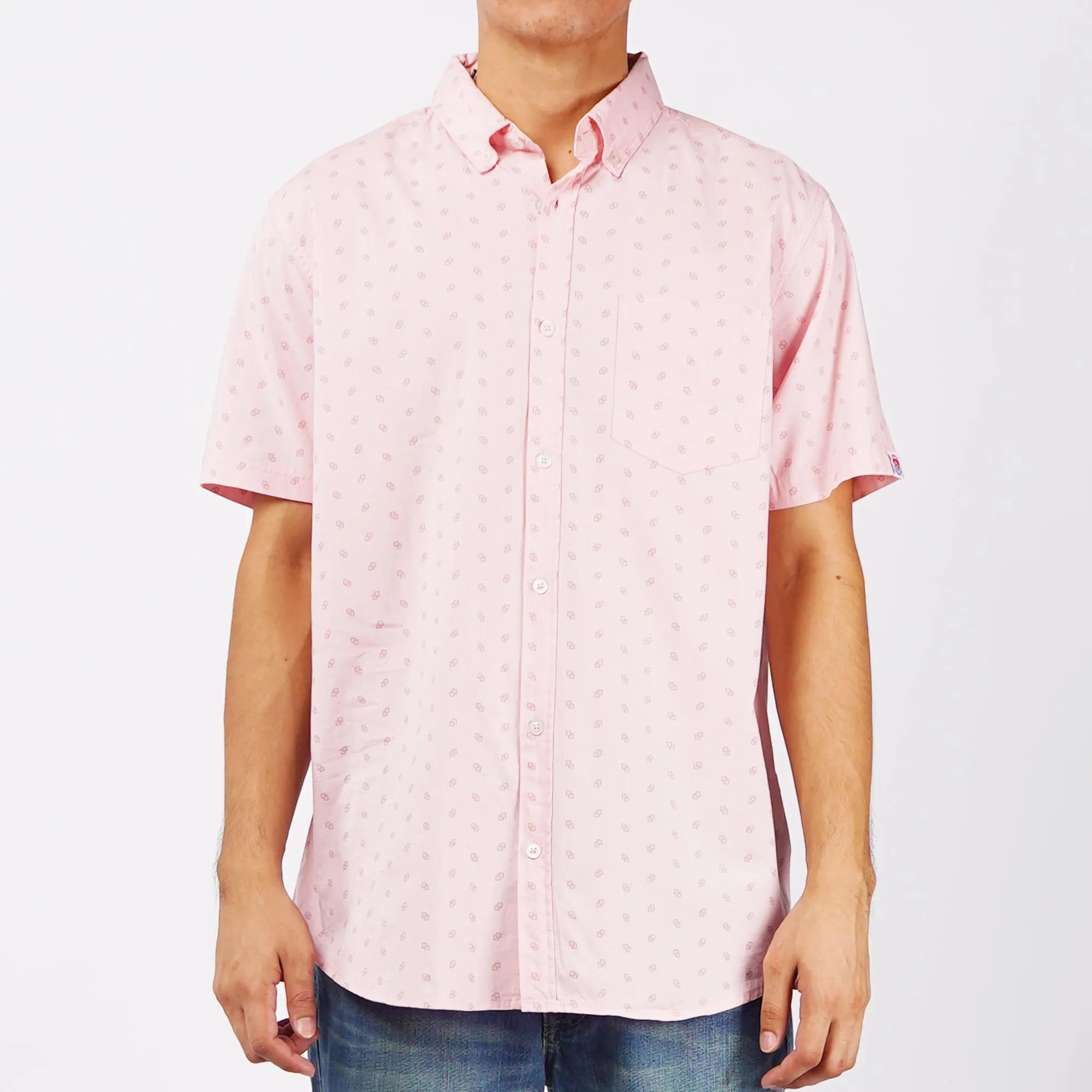 Bobson Japanese Men's Basic Woven Shirt Slim Fit 154693 (Pink)