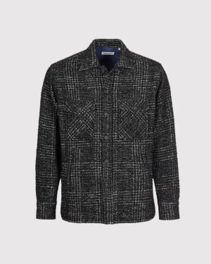 Boucl Overshirt Sort