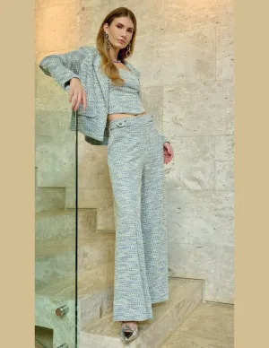 Brazilian 3-Piece Tweed Set with Pearl Details