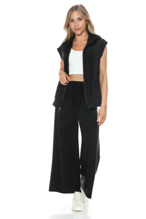 Brooklyn Isles Zip up Vest | Black