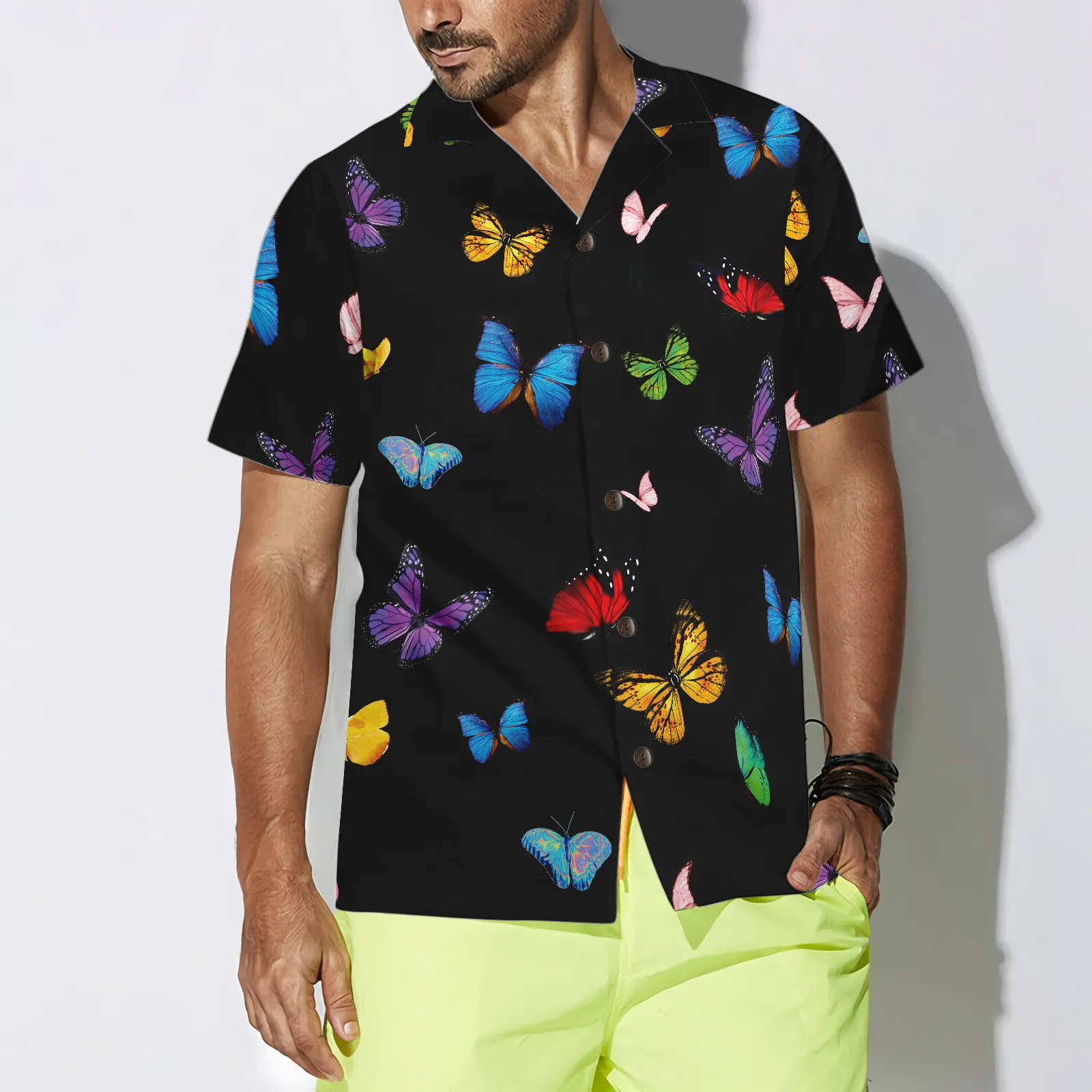 Butterfly Seamless Pattern Hawaiian Shirt, Best Gift For Husband, Wife, Boyfriend, Girlfriend, Friend, Family