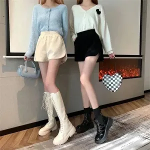 Casual Wide Leg Corduroy Boot Pants for Women – High-Waisted Autumn/Winter 2025 Versatile Style