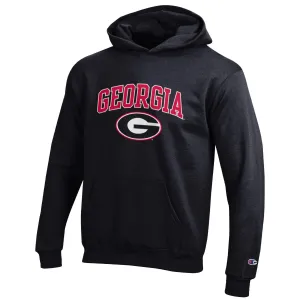 Champion GEORGIA Oval G Hoodie Sweatshirt - BLACK