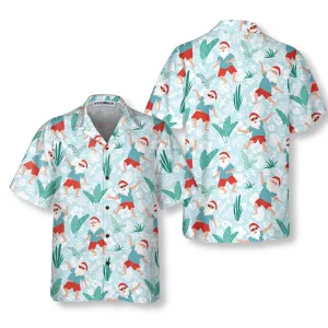 Cheerful Dancing Santa Christmas Hawaiian Shirt, Funny Christmas Santa Shirt, Gift For Christmas, Best Gift For lover, Friend, Family