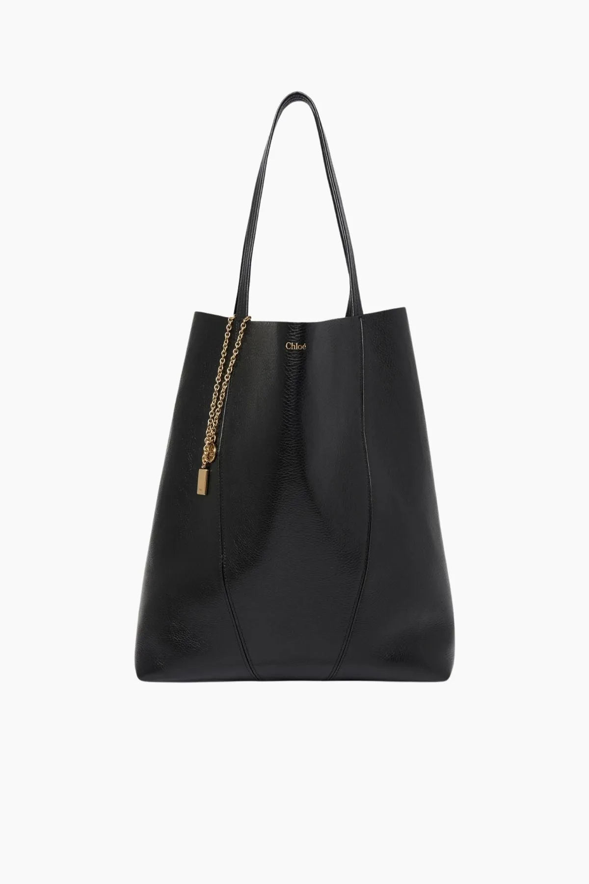 Chlo Large Spin Tote Bag - Black