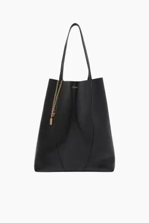 Chlo Large Spin Tote Bag - Black