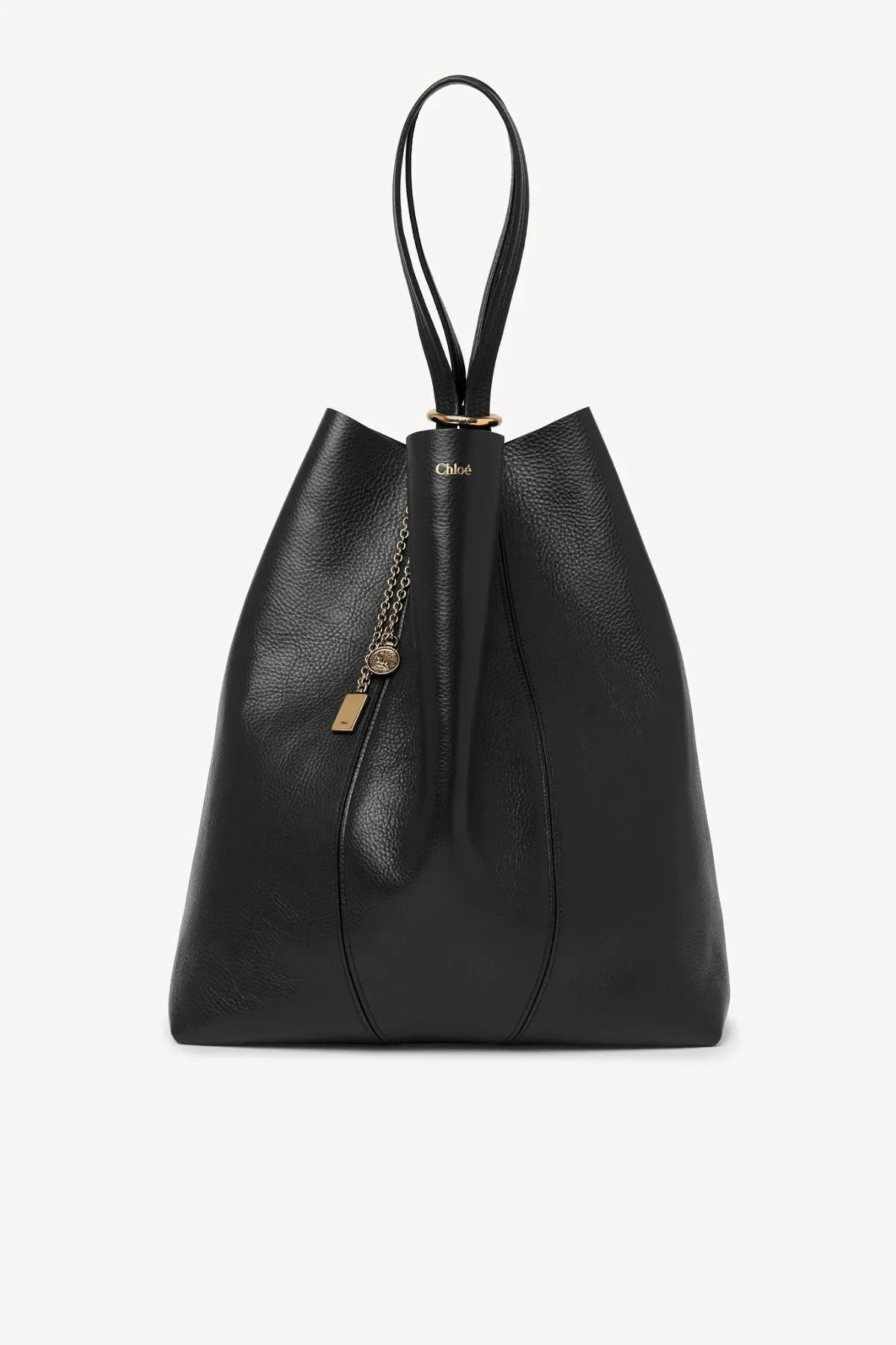 Chlo Large Spin Tote Bag - Black