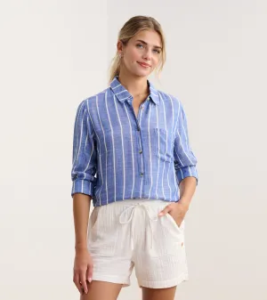 Cindy Blouse - Basket Weave Stripes