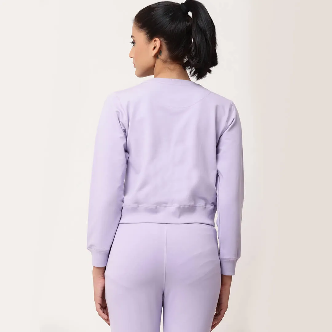 Crop Sweatshirts - Purple