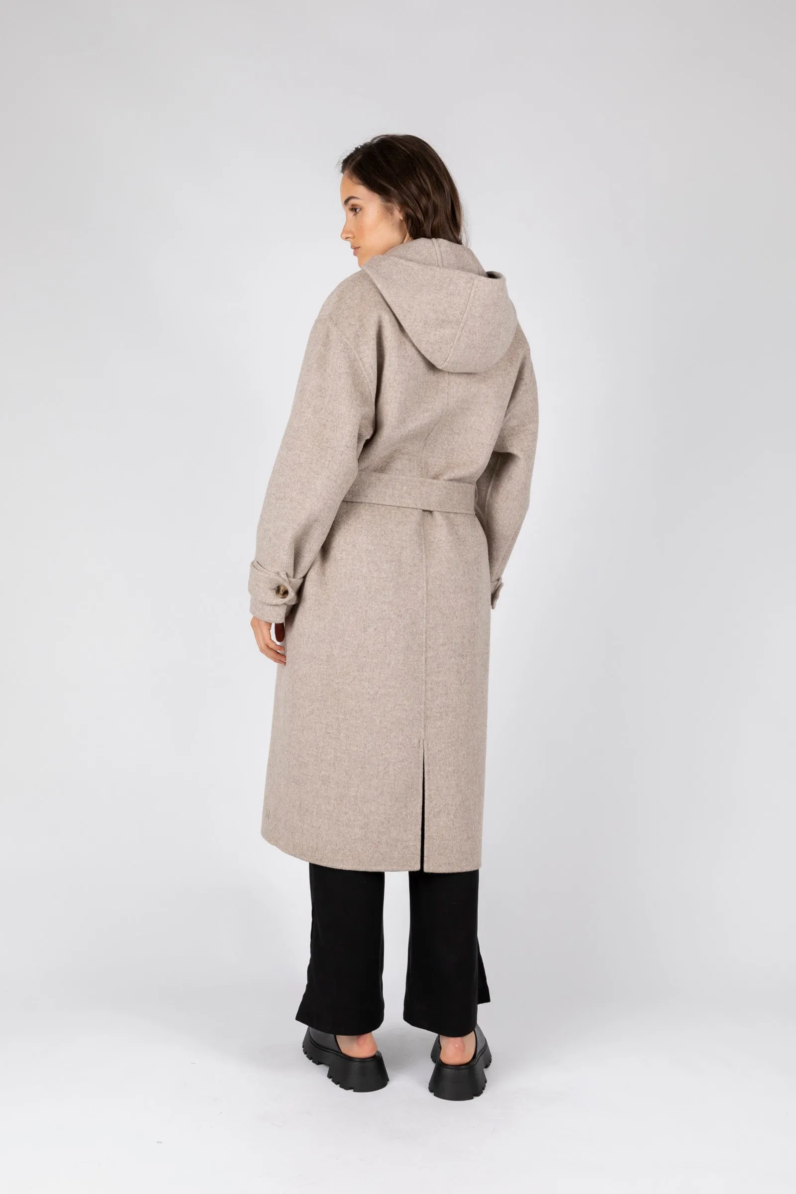 Equinox Hooded Coat - Stone