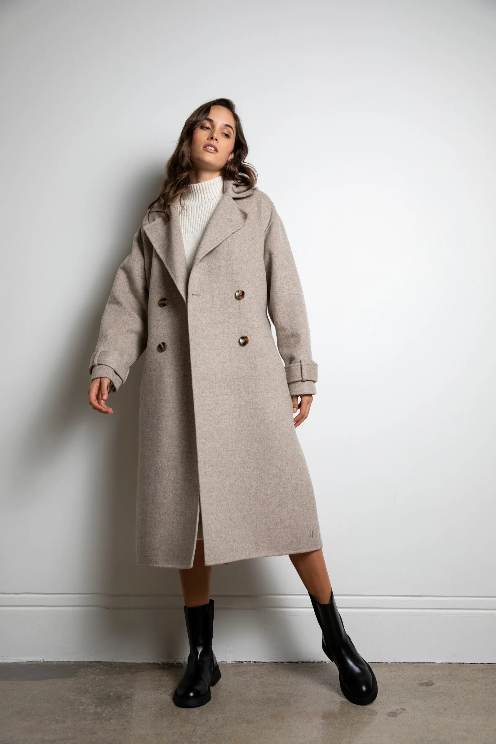 Equinox Hooded Coat - Stone