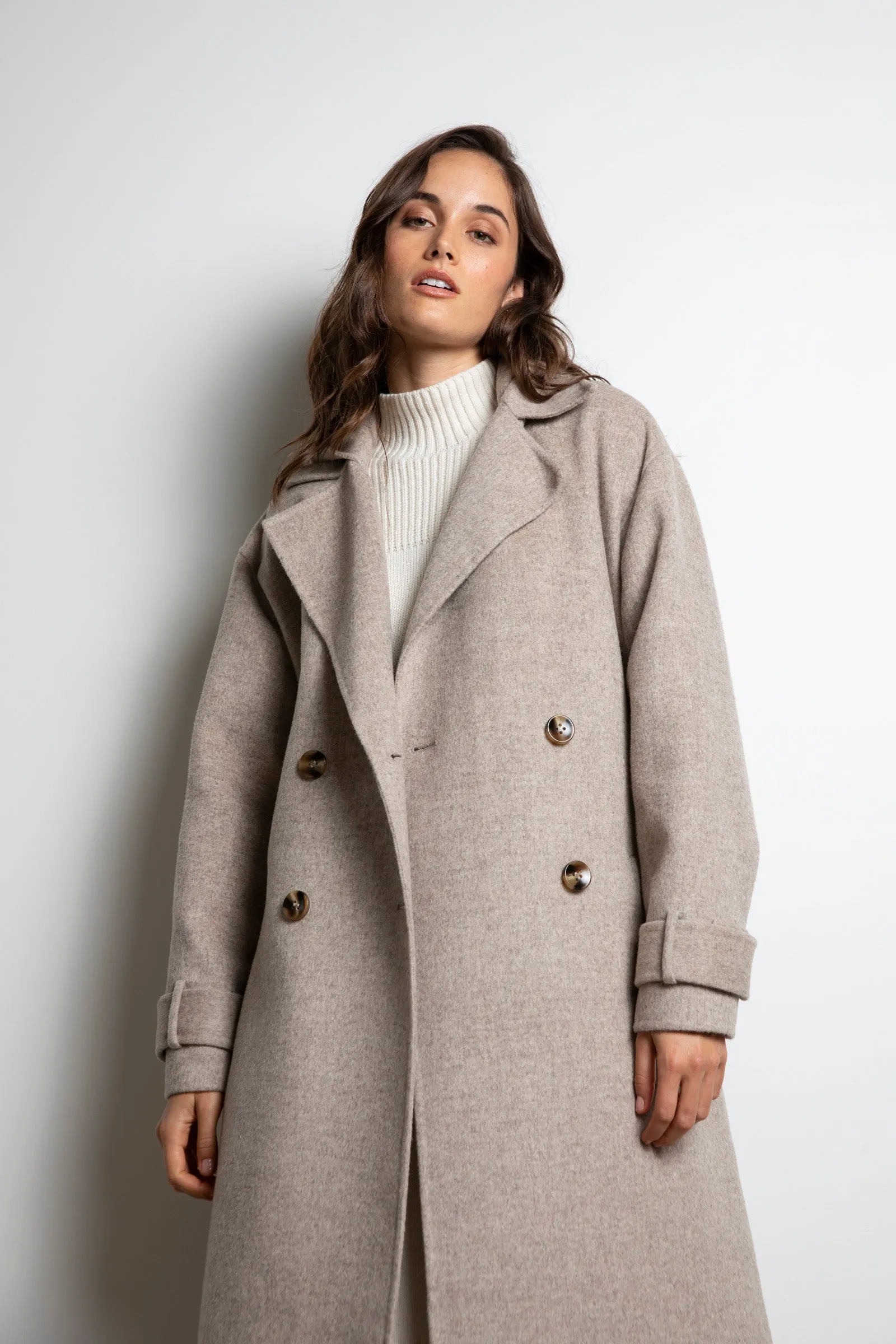 Equinox Hooded Coat - Stone