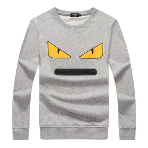 Fen Black Wool And Cotton Sweatshirt-Ash