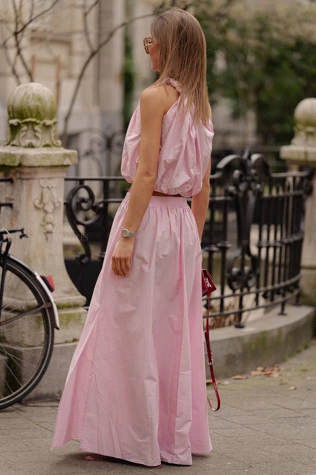 Fran long skirt baby pink