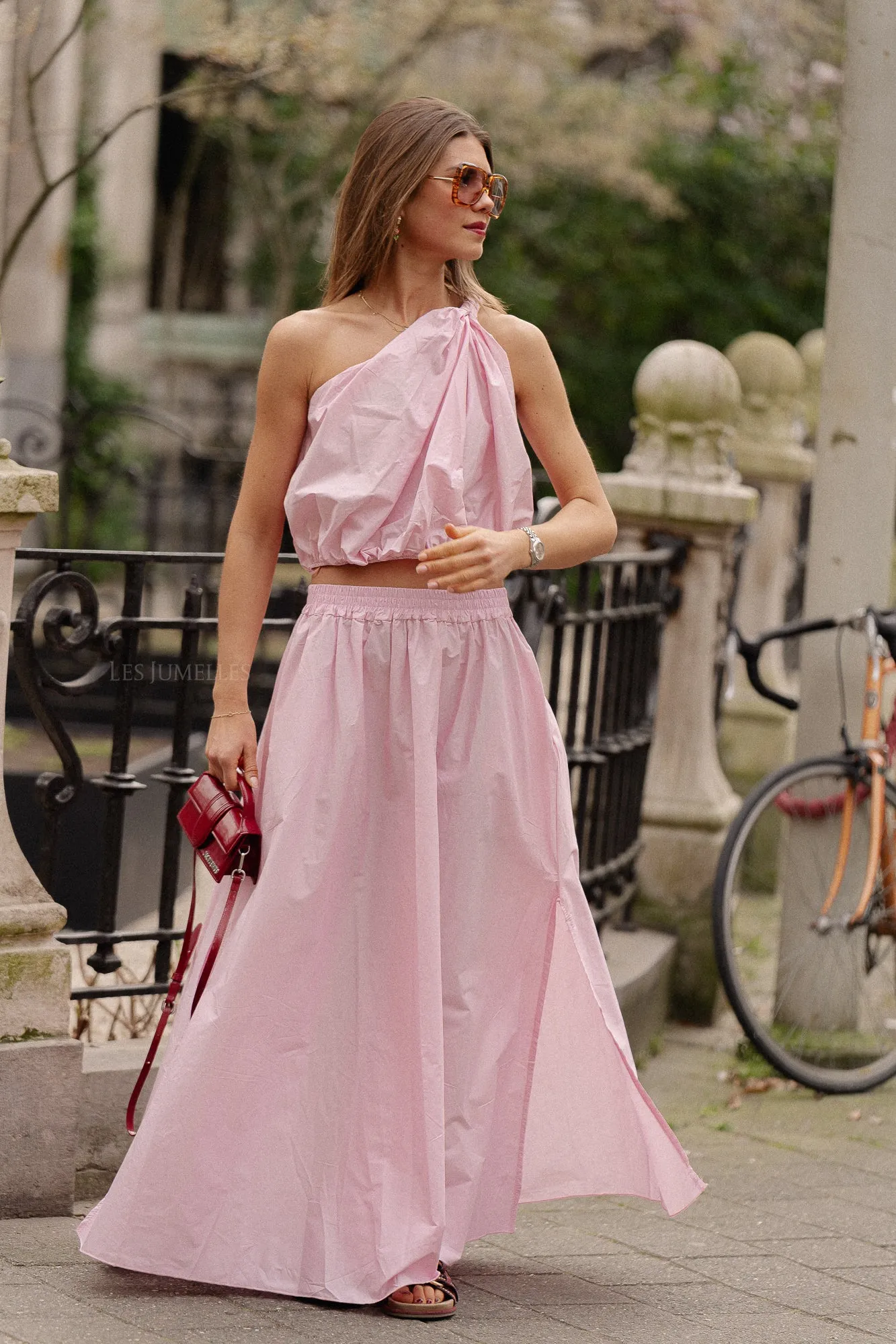 Fran long skirt baby pink