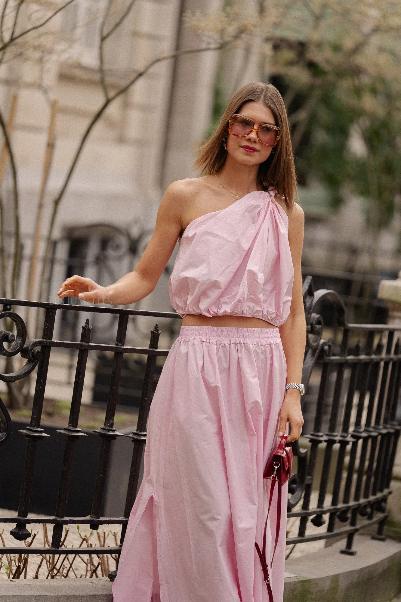 Fran long skirt baby pink