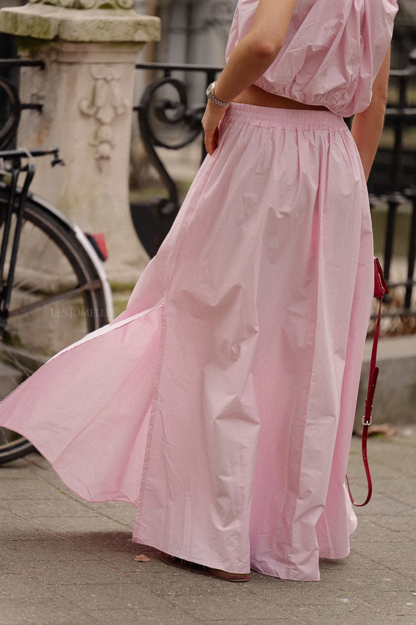 Fran long skirt baby pink