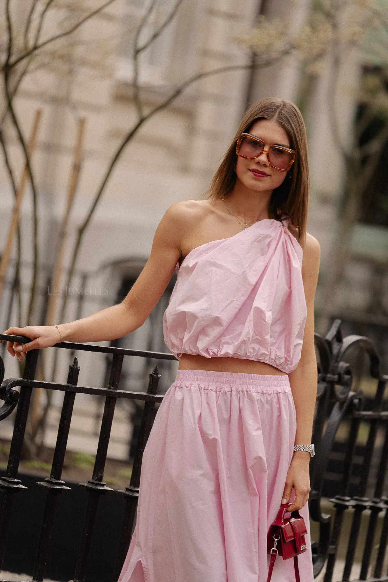 Fran long skirt baby pink