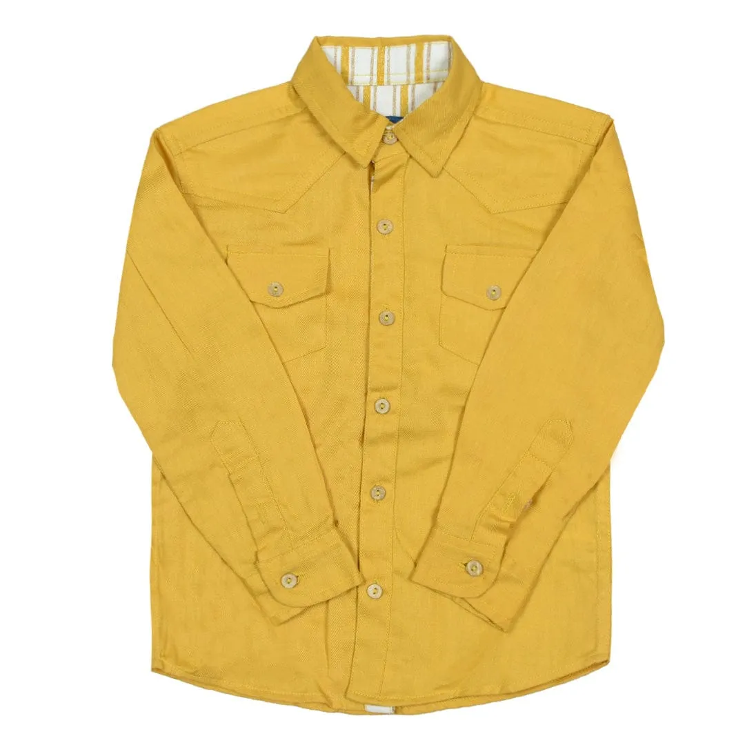 Funks Kids Front Pocket Denim Zeen Shirt(2 Years To 14 Years)