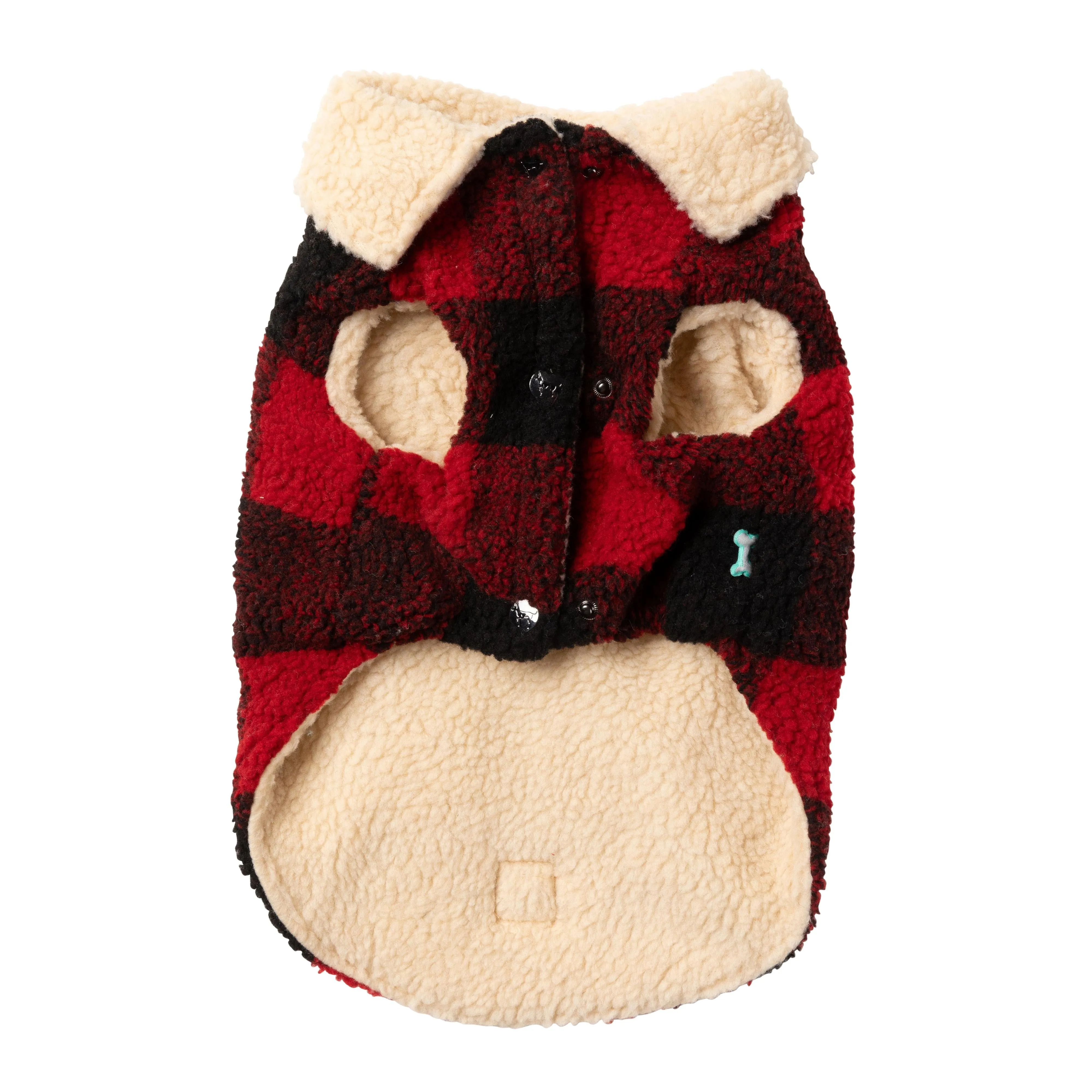 FuzzYard Dog Apparel Jacket Lumberjack Red Size 2