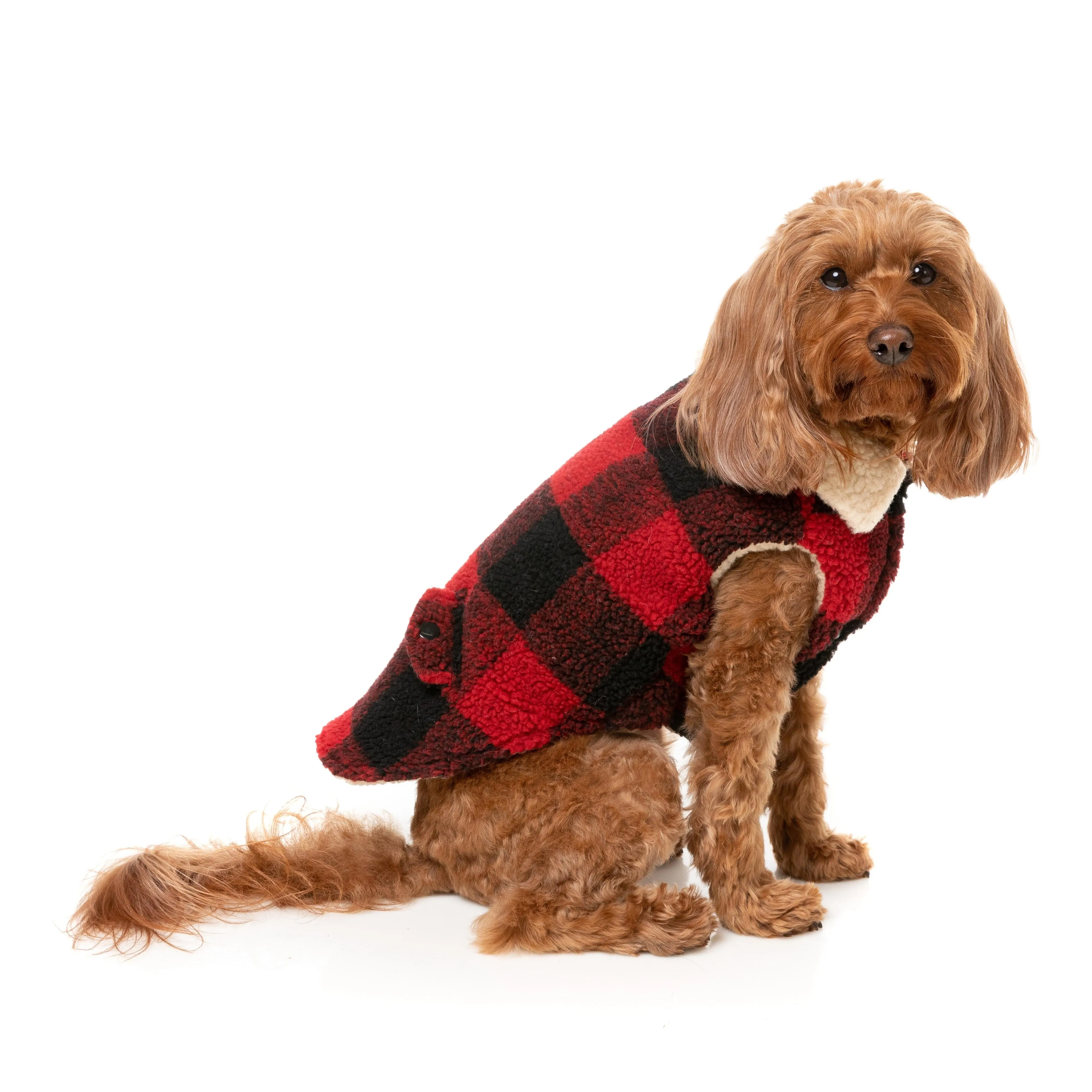 FuzzYard Dog Apparel Jacket Lumberjack Red Size 2