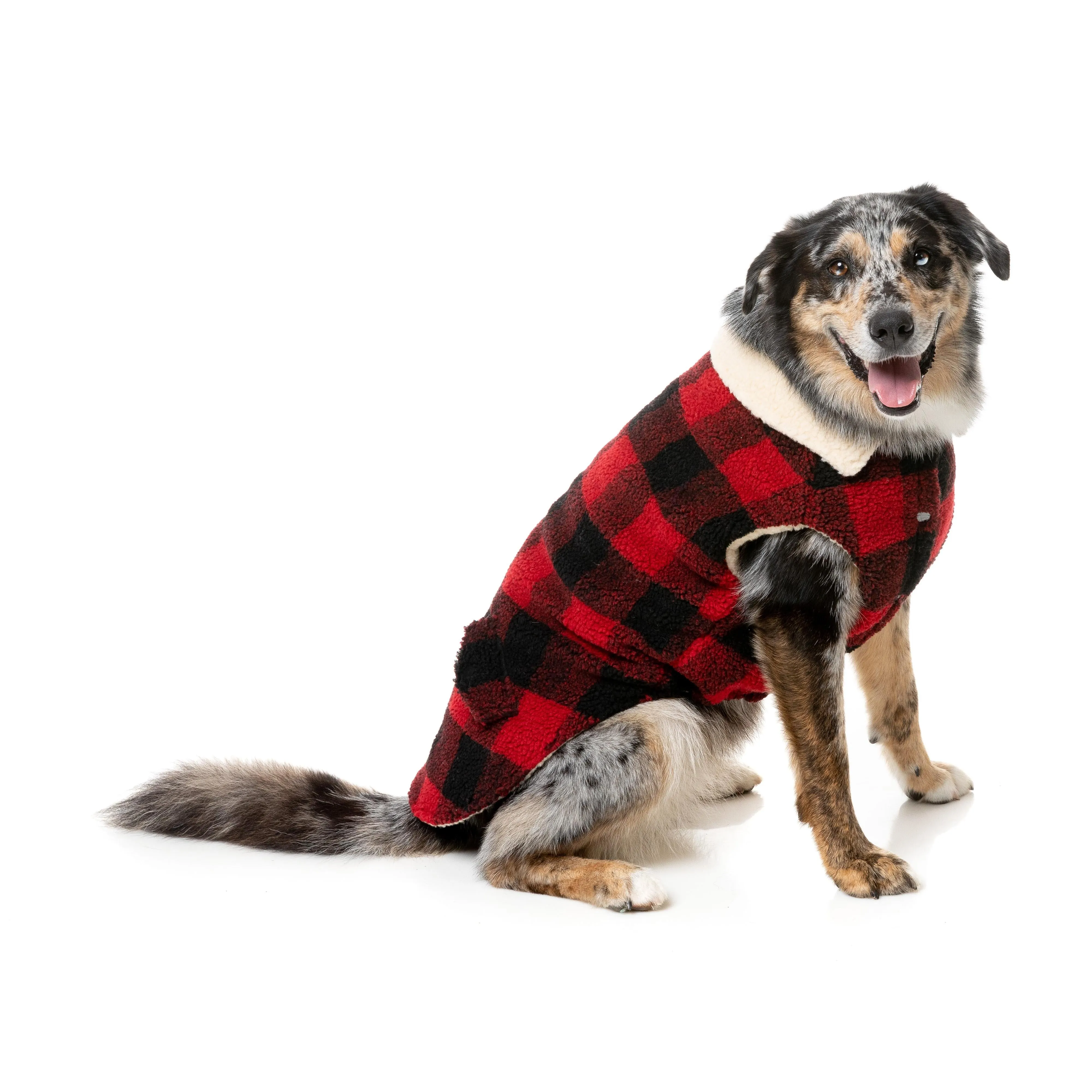FuzzYard Dog Apparel Jacket Lumberjack Red Size 2